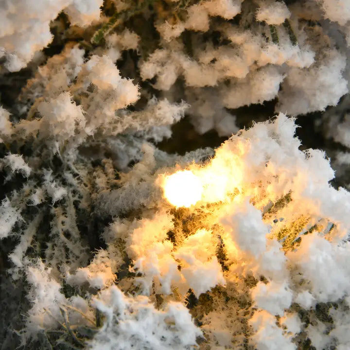 Albero Di Natale Innevato Abete Bianco 180 Cm 300 Luci Led